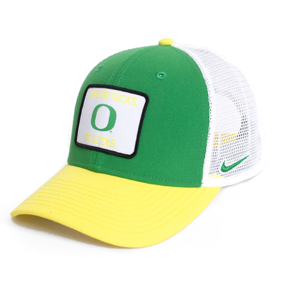 Classic Oregon O, Nike, Green, Trucker, Polyester, Accessories, Unisex, Mesh, Structured, Adjustable, Hat, 796319